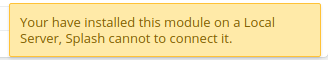 Localhost Warning